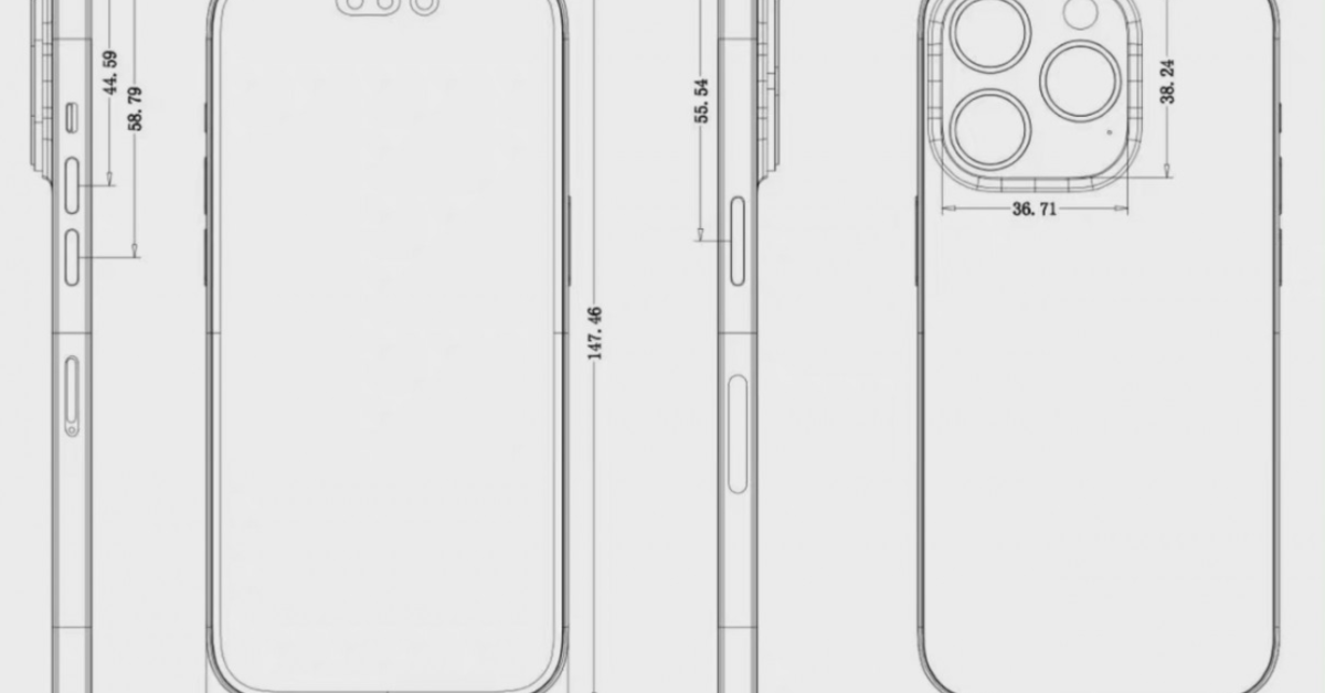 หลุดภาพผังตัวเครื่อง iPhone 14 Pro เผยให้เห็นตัวเครื่องที่หนาขึ้น